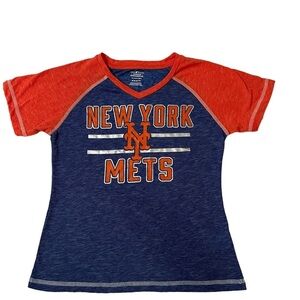 Genuine Merchandise| Kids New York Mets Short Sleeve Shirt -size 7